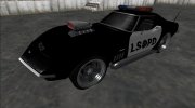 Chevrolet Corvette C3 Stingray Police LSPD for GTA San Andreas miniature 1