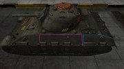 Контурные зоны пробития T14 for World Of Tanks miniature 2