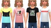 Snazzy Tee Shirts For Kids для Sims 4 миниатюра 1