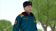 Старший Лейтенант МЧС в зимней форме для GTA San Andreas миниатюра 3