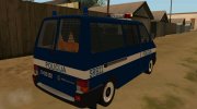 Volkswagen Transporter T4 Police (v.1) для GTA San Andreas миниатюра 4