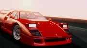 1989 Ferrari F40 (EU-Spec) для GTA San Andreas миниатюра 1