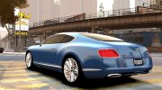 2013 Bentley Continental GT Speed для GTA 4 миниатюра 2