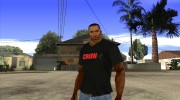 CJ в футболке (Crow) для GTA San Andreas миниатюра 1
