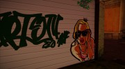 HD Граффити на Гараже CJ в Гантоне для GTA San Andreas миниатюра 5