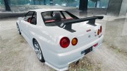Nissan Skyline R34 GT-R Z-tune для GTA 4 миниатюра 3