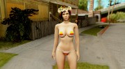 Mila Aloha wearing Bikini from doa5 для GTA San Andreas миниатюра 1