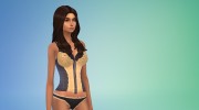 Lace Detail Bustier Set para Sims 4 miniatura 2