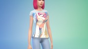 Женская футболка с хентай принтом para Sims 4 miniatura 3