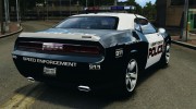 Dodge Challenger SRT8 392 2012 Police [ELS + EPM] for GTA 4 miniature 3