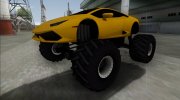 2014 Lamborghini Huracan Monster Truck для GTA San Andreas миниатюра 1
