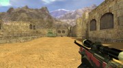 Red camouflage AWP + my hands skin for Counter Strike 1.6 miniature 3