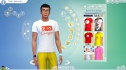 Футболки Social Media Male T-Shirt для Sims 4 миниатюра 5