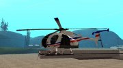 AH 6J Little Bird GBS News Chopper Nuclear Strike для GTA San Andreas миниатюра 5