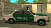 Mercedes-benz W123 240 D Polizei для GTA San Andreas миниатюра 3