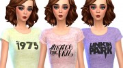 Band Tee Shirts Pack Three for Sims 4 miniature 1