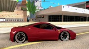 Ferrari 458 F142 для GTA San Andreas миниатюра 5