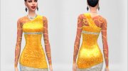 Christmas Time Dress para Sims 4 miniatura 4