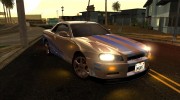 Nissan Skyline R-34 GT-R V-spec 1999 для GTA San Andreas миниатюра 14