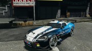 Dodge Viper SRT-10 ACR ELITE POLICE для GTA 4 миниатюра 1