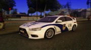 Mitsubishi Lancer Evo X Chinese Police для GTA San Andreas миниатюра 1