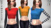 Double Wool Top for Sims 4 miniature 1