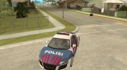 Audi R8 Police Indonesia для GTA San Andreas миниатюра 1