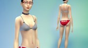 College Style Underwear for Sims 4 miniature 4