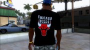 Chicago Bulls Shirt Black para GTA San Andreas miniatura 1