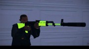 AK-47 chrome green para GTA San Andreas miniatura 1