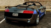 Audi R8 GT Spyder 2012 для GTA 4 миниатюра 3