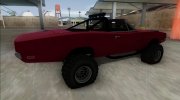 1969 Dodge Charger Cabrio Off Road для GTA San Andreas миниатюра 4