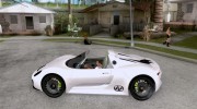 Porsche 918 Spyder para GTA San Andreas miniatura 2