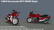 Kawasaki GPZ 900R Ninja 1984 for GTA Vice City miniature 1