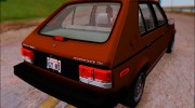 1986 Dodge Shelby Omni GLHS для GTA San Andreas миниатюра 3