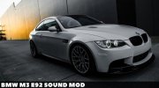 BMW M3 E92 Sound mod для GTA San Andreas миниатюра 1