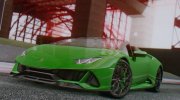 2020 Lamborghini Huracan Evo Spyder для GTA San Andreas миниатюра 1