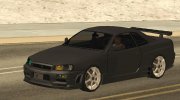 Nissan Skyline GT-R R34 V-Spec II, IVF, Tunable (Low Poly) for GTA San Andreas miniature 3
