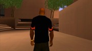 Черная футболка с огненным черепом para GTA San Andreas miniatura 3