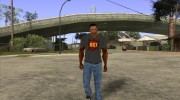 CJ в футболке (K DST) для GTA San Andreas миниатюра 2