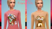 Mickey And Friends Pajama Set для Sims 4 миниатюра 4
