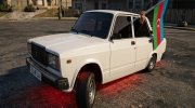 VAZ 2107 Azerbaijan Flag (Avtosh Style 2014) для GTA San Andreas миниатюра 1