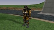 Член группировки Хаос в бронекостюме «Берилл-5М» со шлемом «Сфера-08» из S.T.A.L.K.E.R для GTA San Andreas миниатюра 5