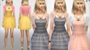 Happy Spring Day Dress для Sims 4 миниатюра 3