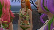 Kelpy Curls Mermaid Hair для Sims 4 миниатюра 3