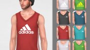 Adidas shirt for men para Sims 4 miniatura 2