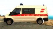 Ford Transit Скорая Помощь города Харьков для GTA San Andreas миниатюра 2