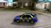 Subaru Impreza STi police для GTA San Andreas миниатюра 2