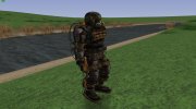Член группировки Эскадрон Смерти в экзоскелете с модернизированным шлемом из S.T.A.L.K.E.R para GTA San Andreas miniatura 3