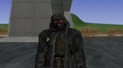 Член группировки Чёрные слизни в плаще из S.T.A.L.K.E.R. v.3 для GTA San Andreas миниатюра 1